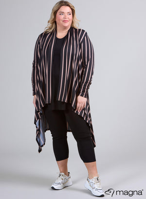 Magna Edgy Cover Print Breite Linien Taupe