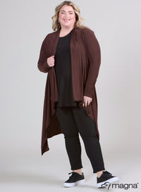 Magna Edgy Cardigan Brown