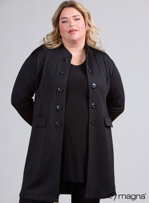 Magna Open Jaquard Blazer Blocks Design Schwarz