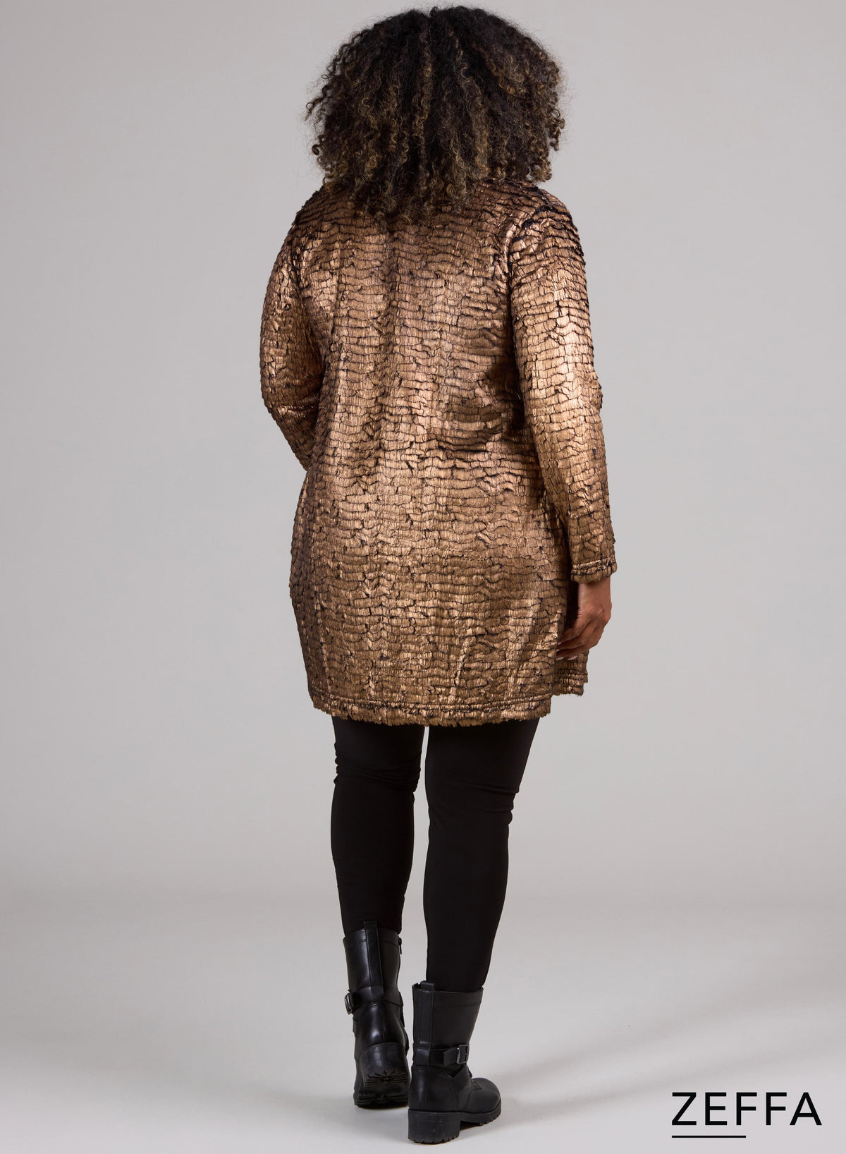 Zeffa Metallic Shine Cover-Jacket Gold