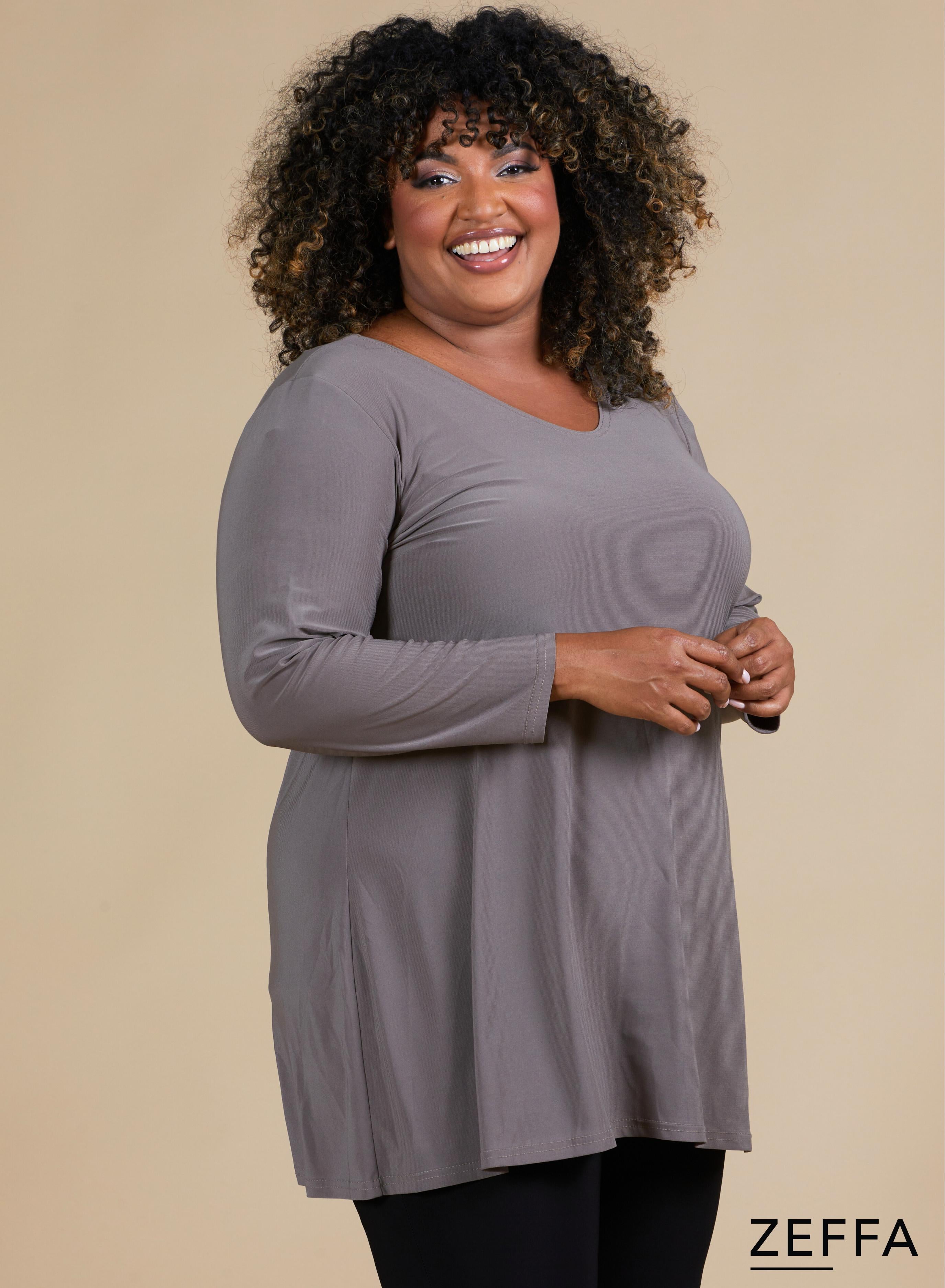 Zeffa A-Line Tunic Taupe