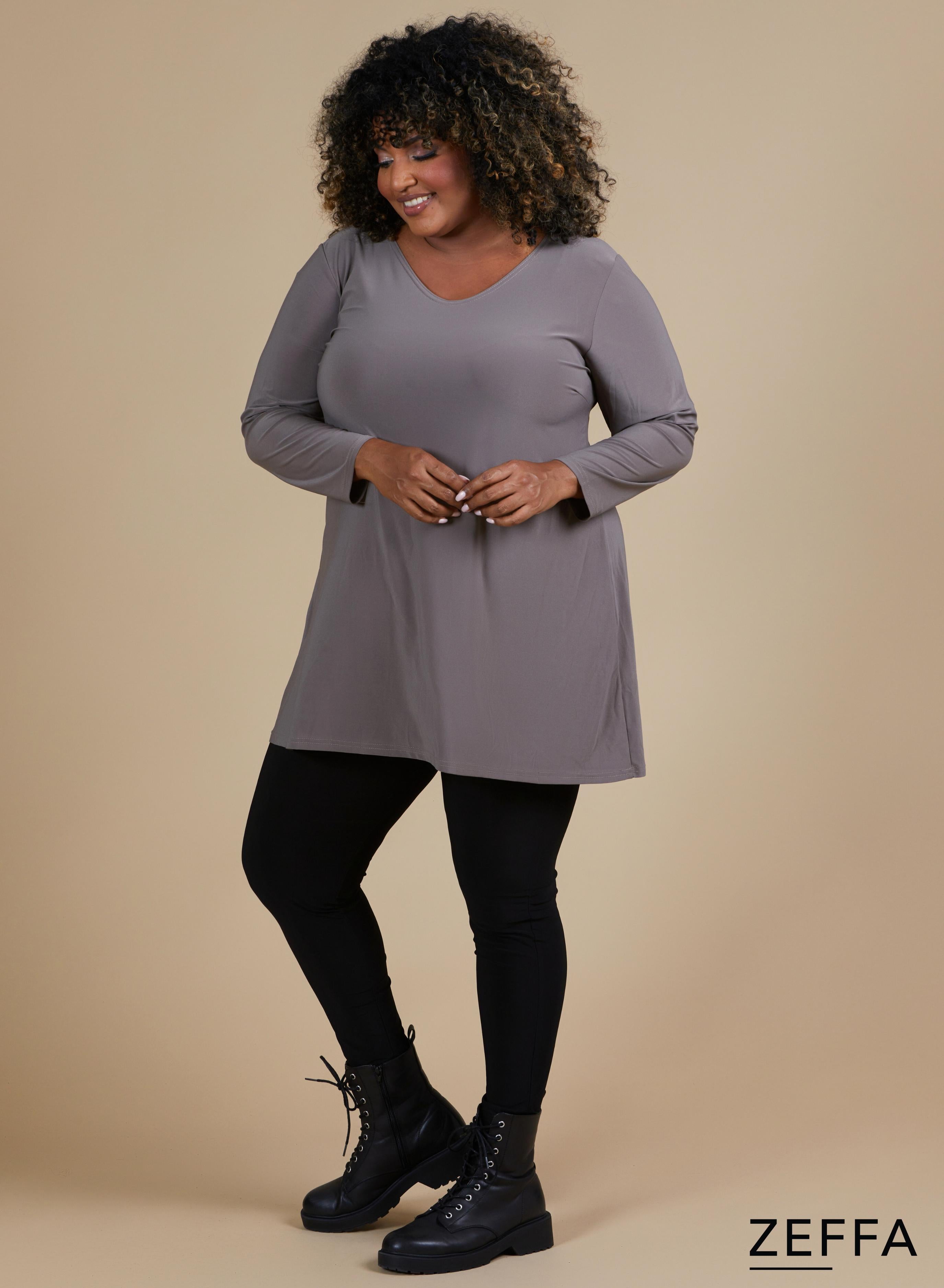 Zeffa A-Line Tunic Taupe