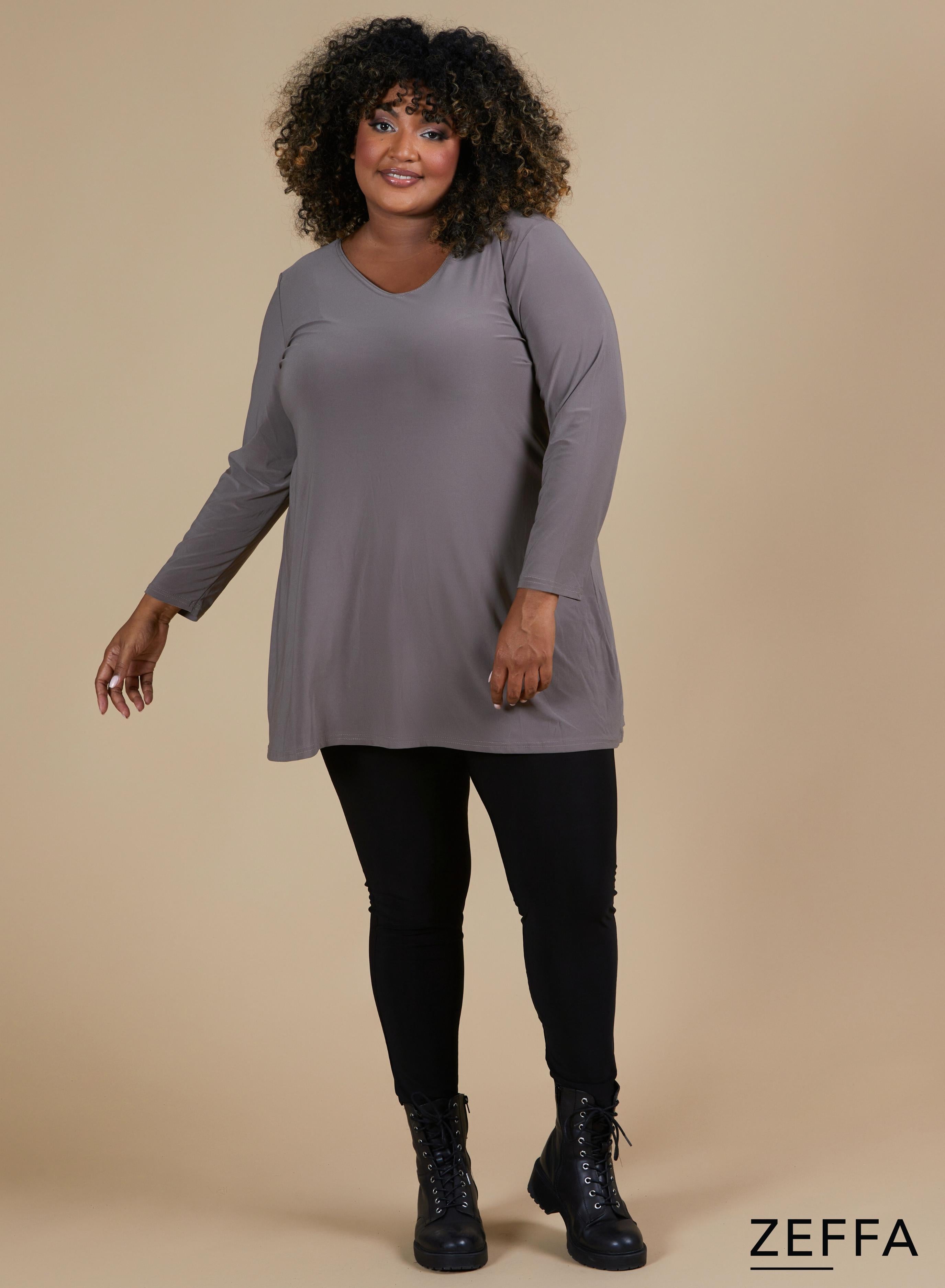 Zeffa A-Line Tunic Taupe