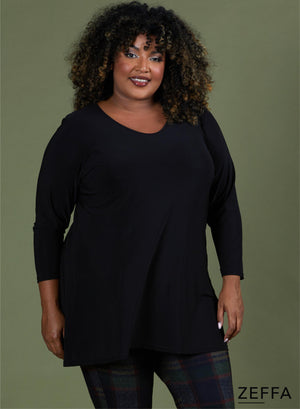 Zeffa A-Line Tunic Black