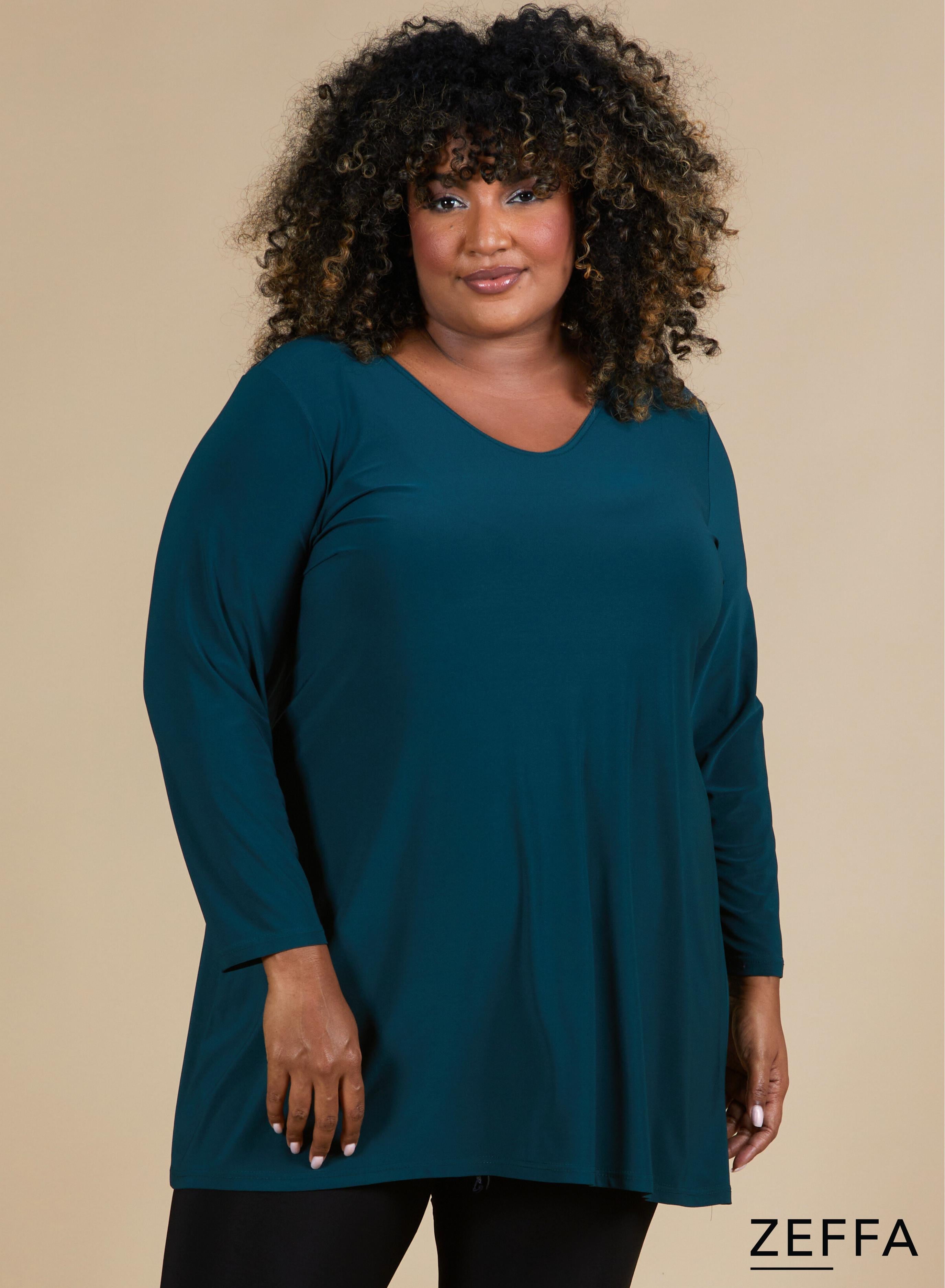 Zeffa A-Line Tunic Bottle Green