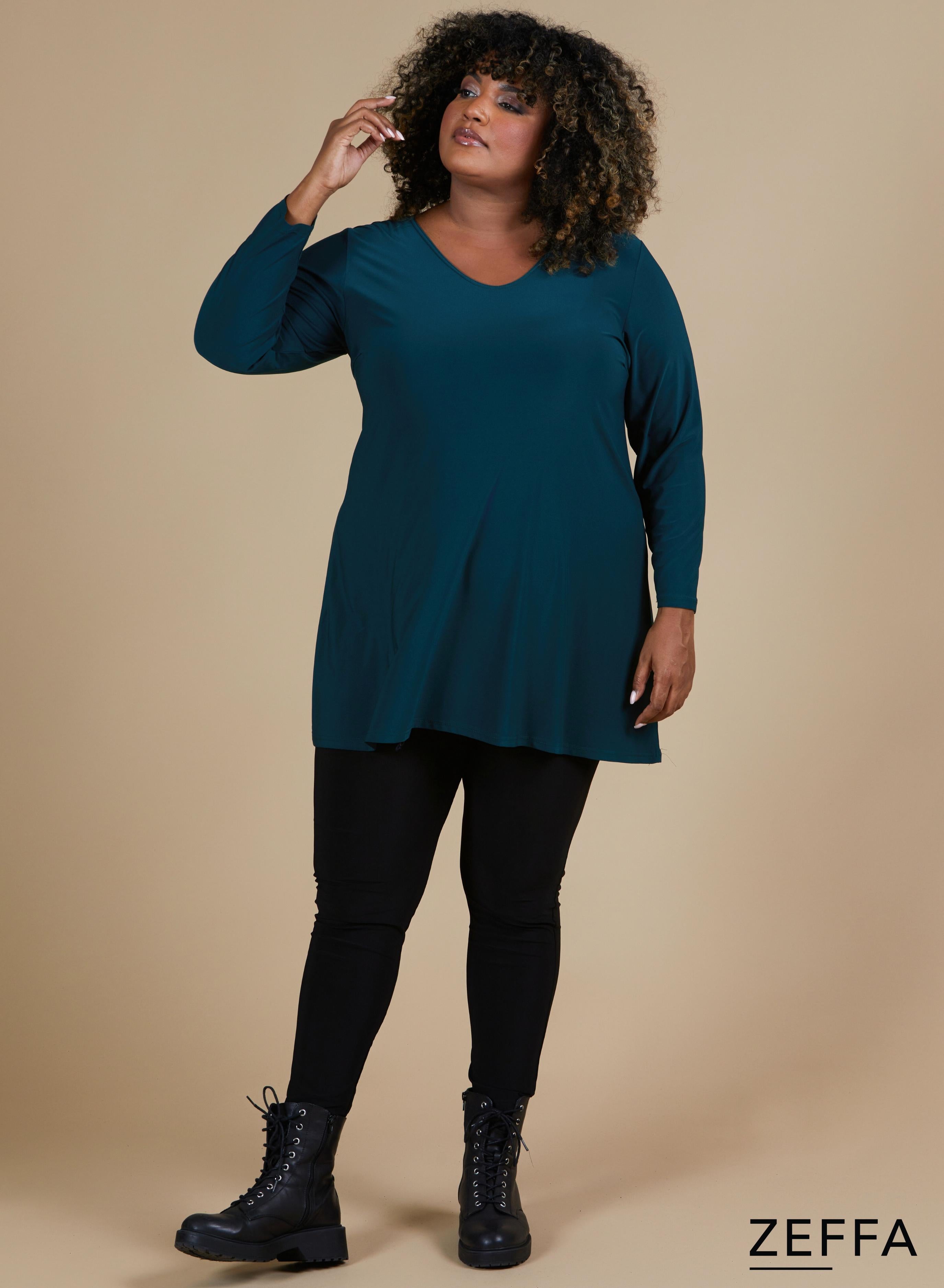 Zeffa A-Line Tunic Bottle Green