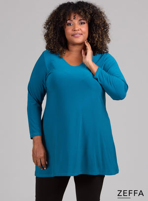 Zeffa A-Line Tunic Petrol