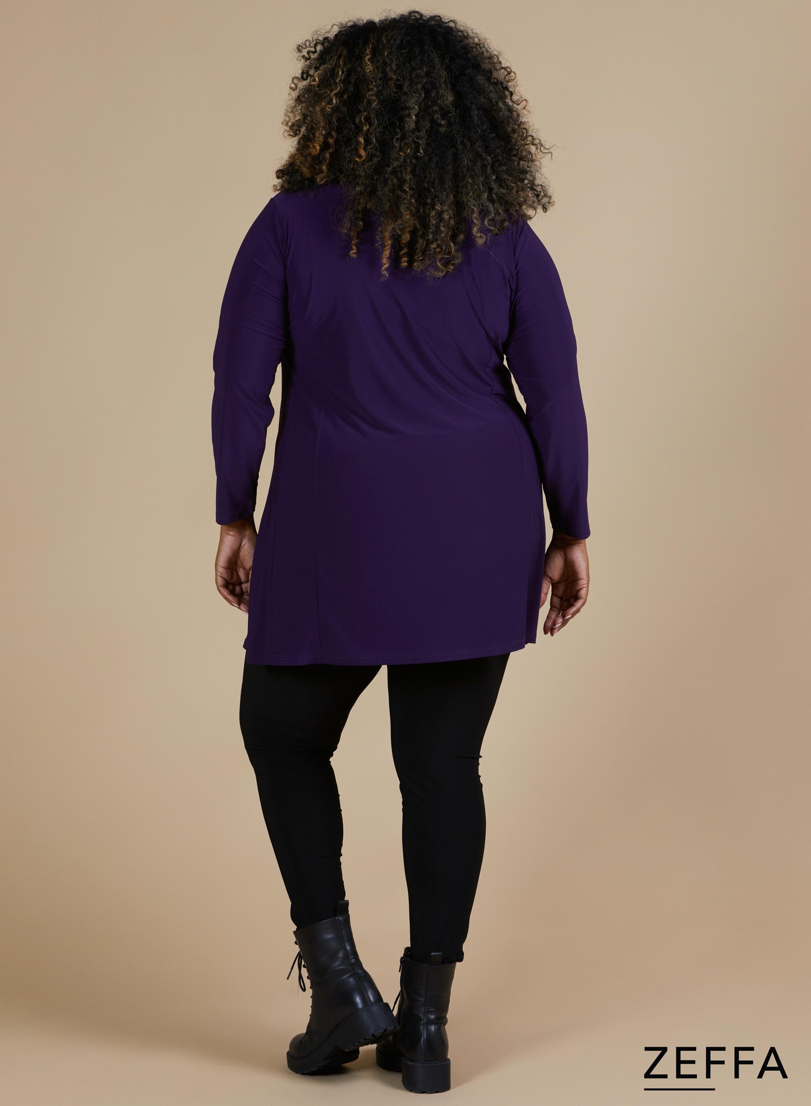 Zeffa A-Line Tunic Dark Purple